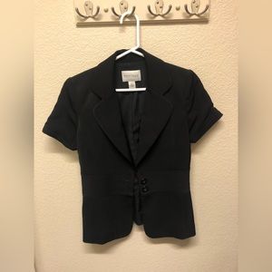 Black short sleeve blazer